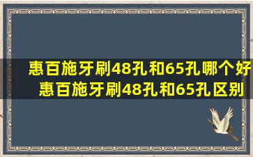 惠百施牙刷48孔和65孔哪个好 惠百施牙刷48孔和65孔区别